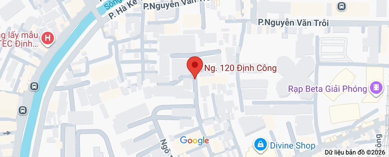 Bản đồ kho HVT – ngõ 120 Định Công, Hà Nội