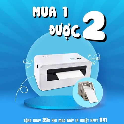 tặng khay giấy khi mua máy in nhiệt