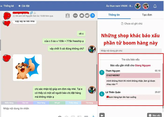 Bước xác minh khi bán quần áo online