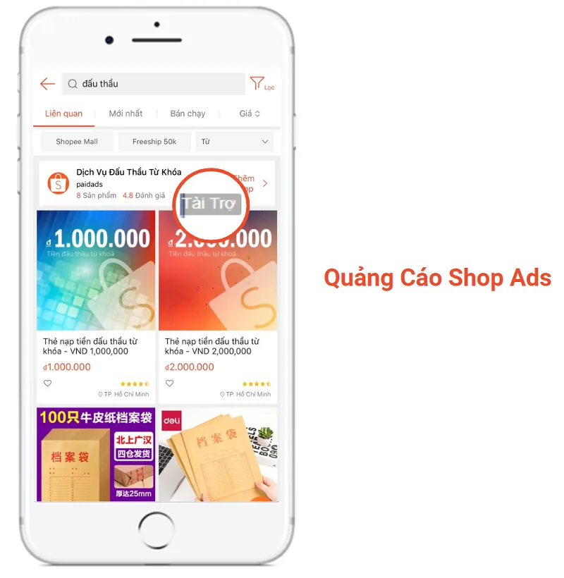 chạy shop ads khi quảng cáo shopee
