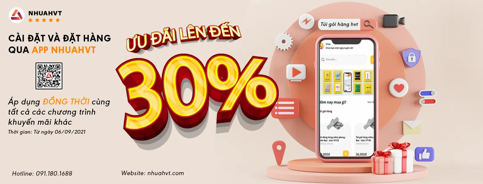 túi gói hàng giảm 30%