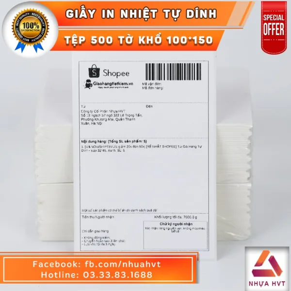 Giấy in nhiệt tự dính