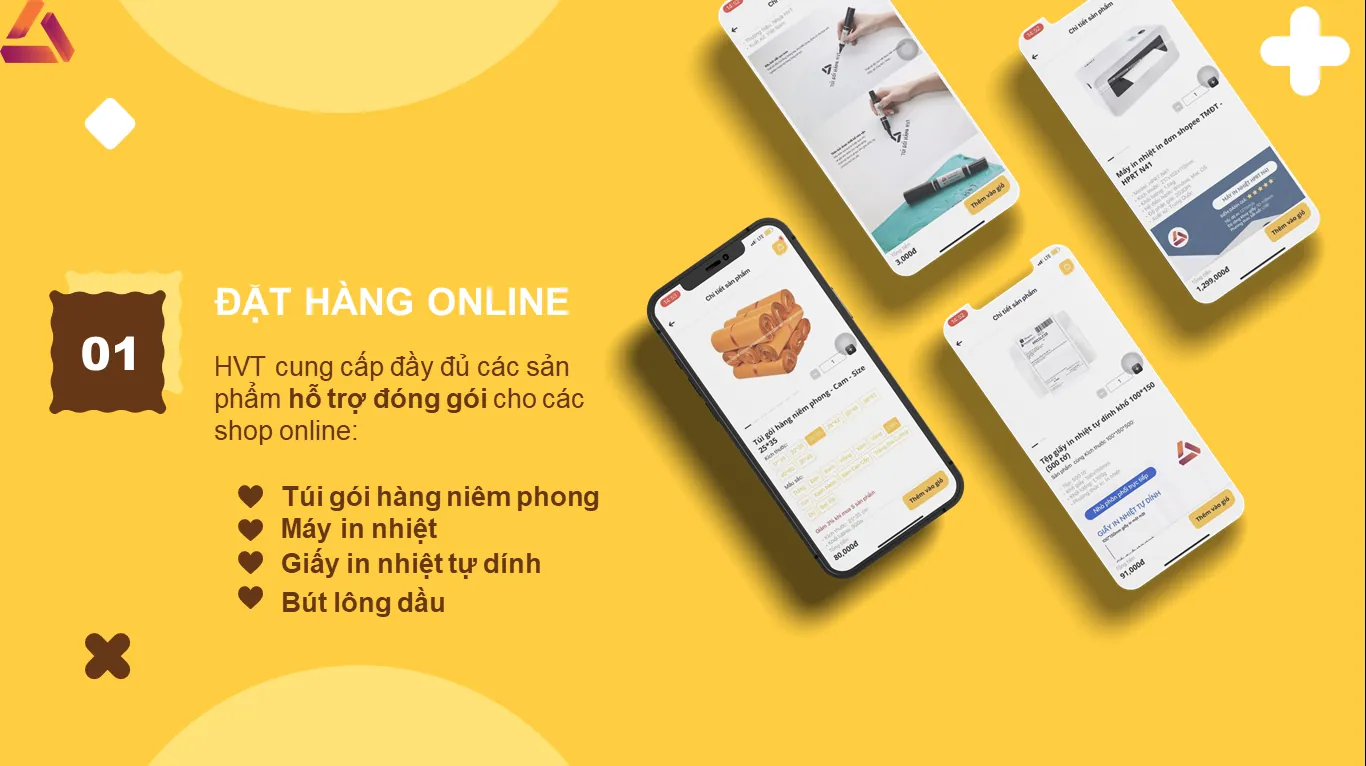 ứng dụng mua túi gói hàng online