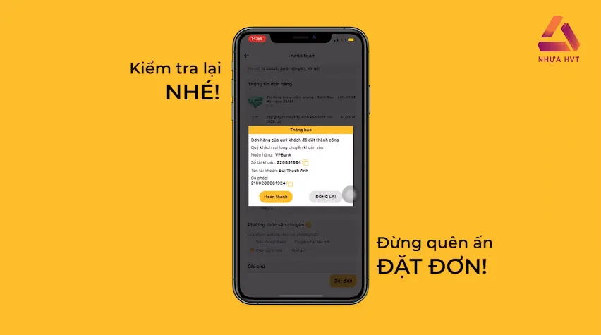 Thông tin số tài khoản và cú pháp chuyển tiền
