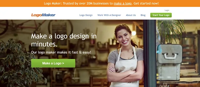 logo maker cho phép tải thiết kế riêng