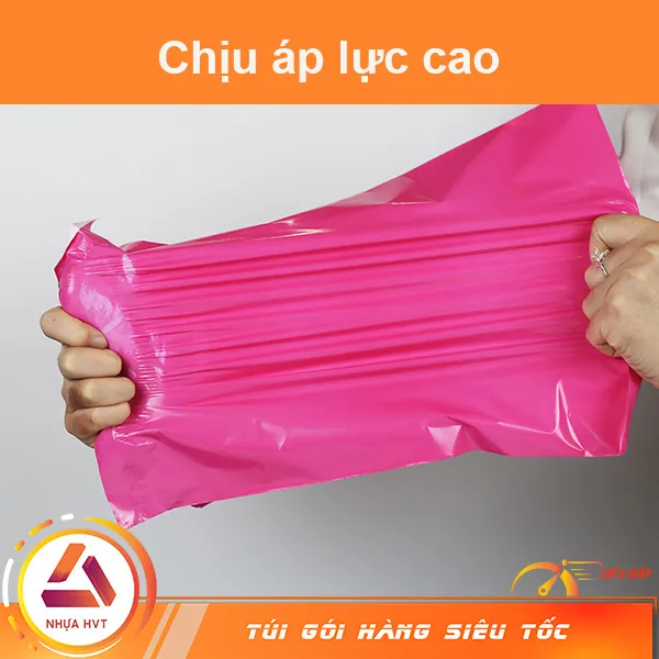 Túi gói hàng màu hồng bóng mịn dẻo dai
