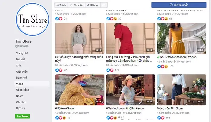 video trên facebook