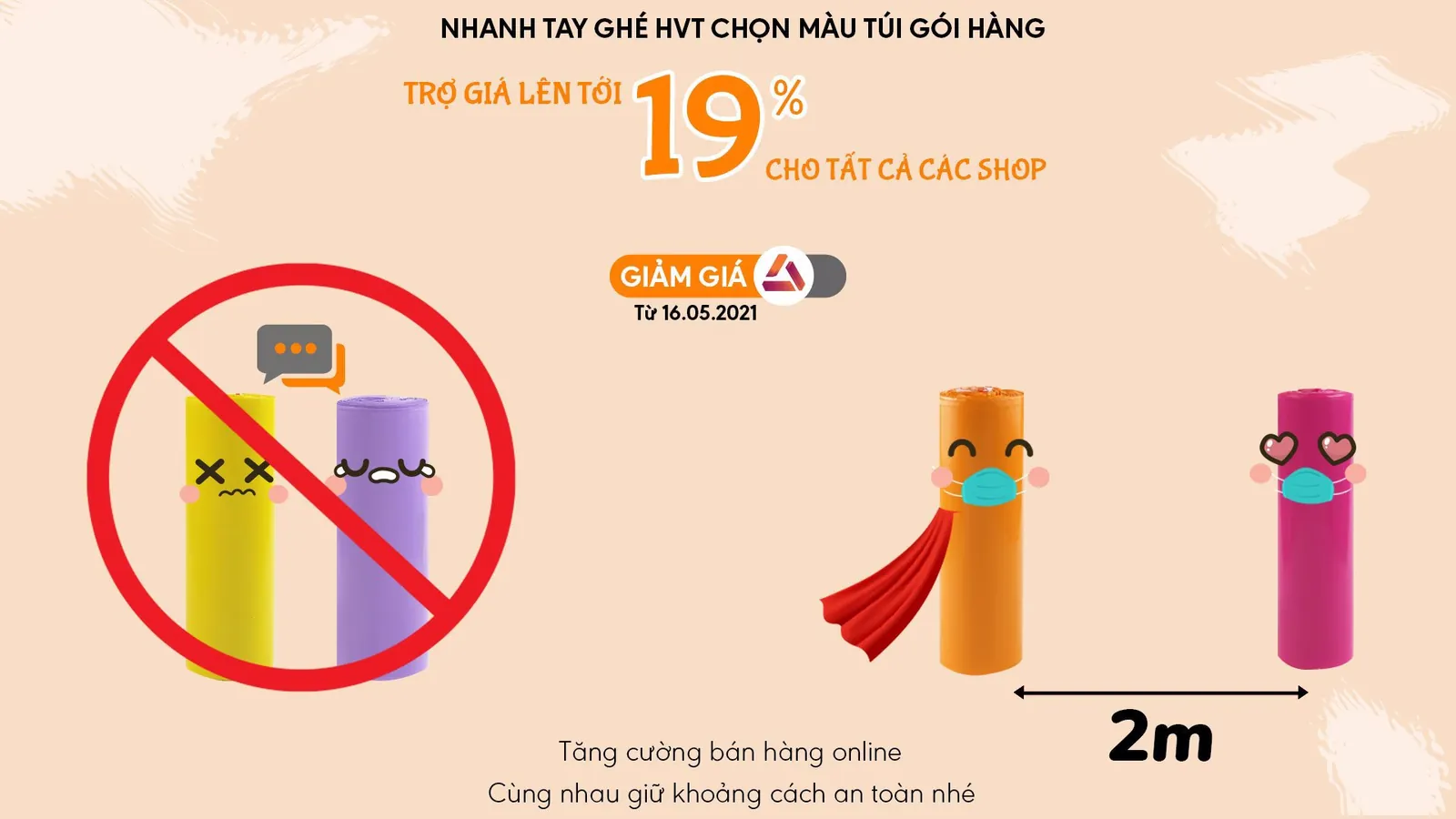 Túi đóng hàng HVT giảm giá