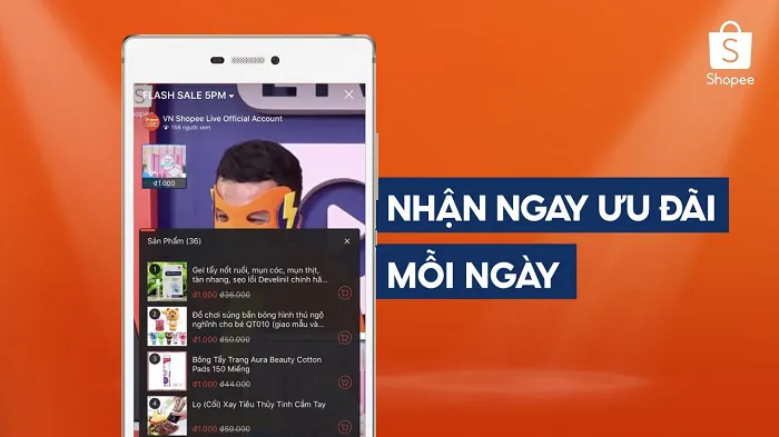 Nhiều ưu đãi hấp dẫn trên Shopee Live cho cả người mua và người bán