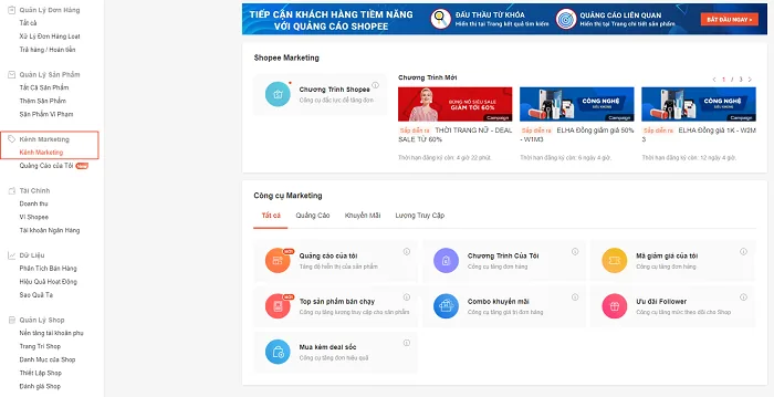 Công cụ Marketing - Công cụ hỗ trợ bán hàng Shopee hiệu quả