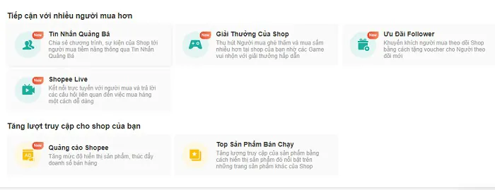 Kênh Marketing Shopee với nhiều tính năng hiệu quả