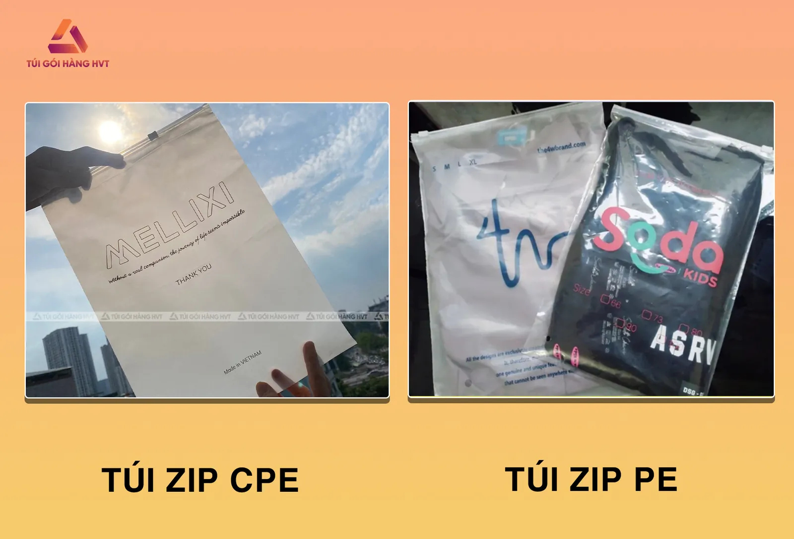 Túi zip CPE cao cấp in logo