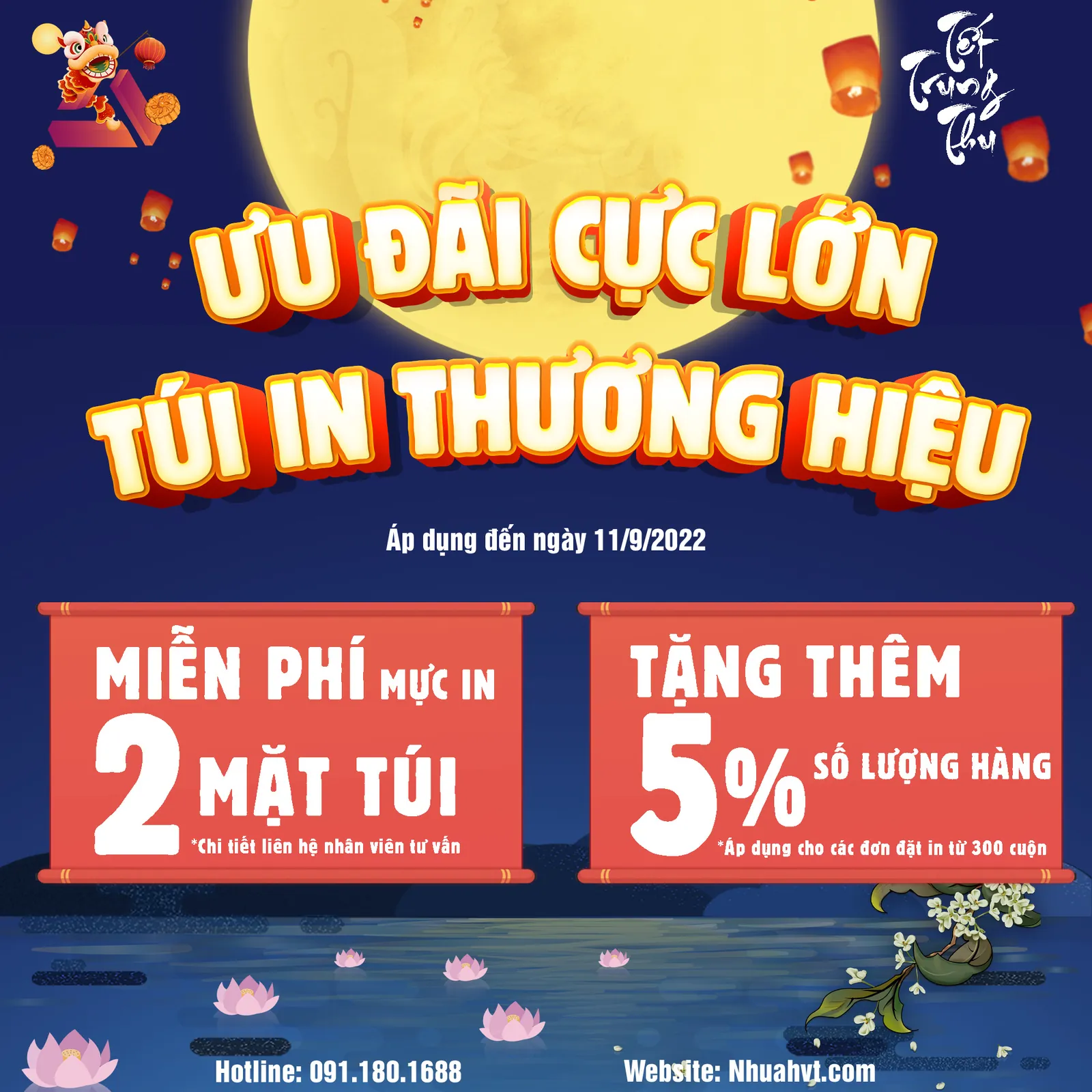 Túi gói hàng HVT sale mừng trung thu