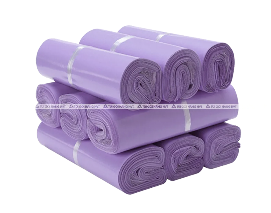 túi gói hàng màu tím