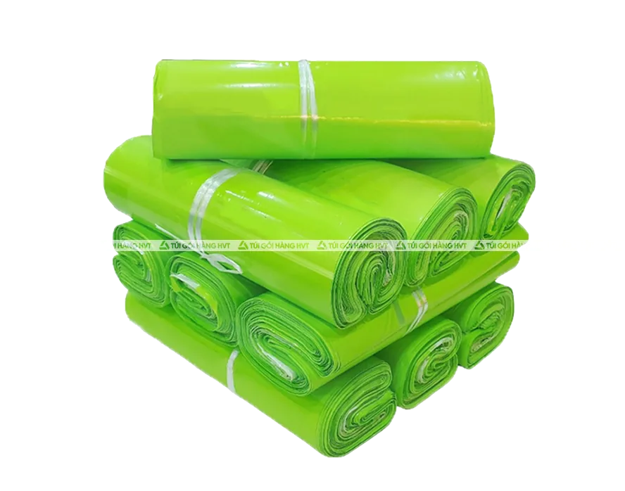 túi gói hàng màu xanh neon