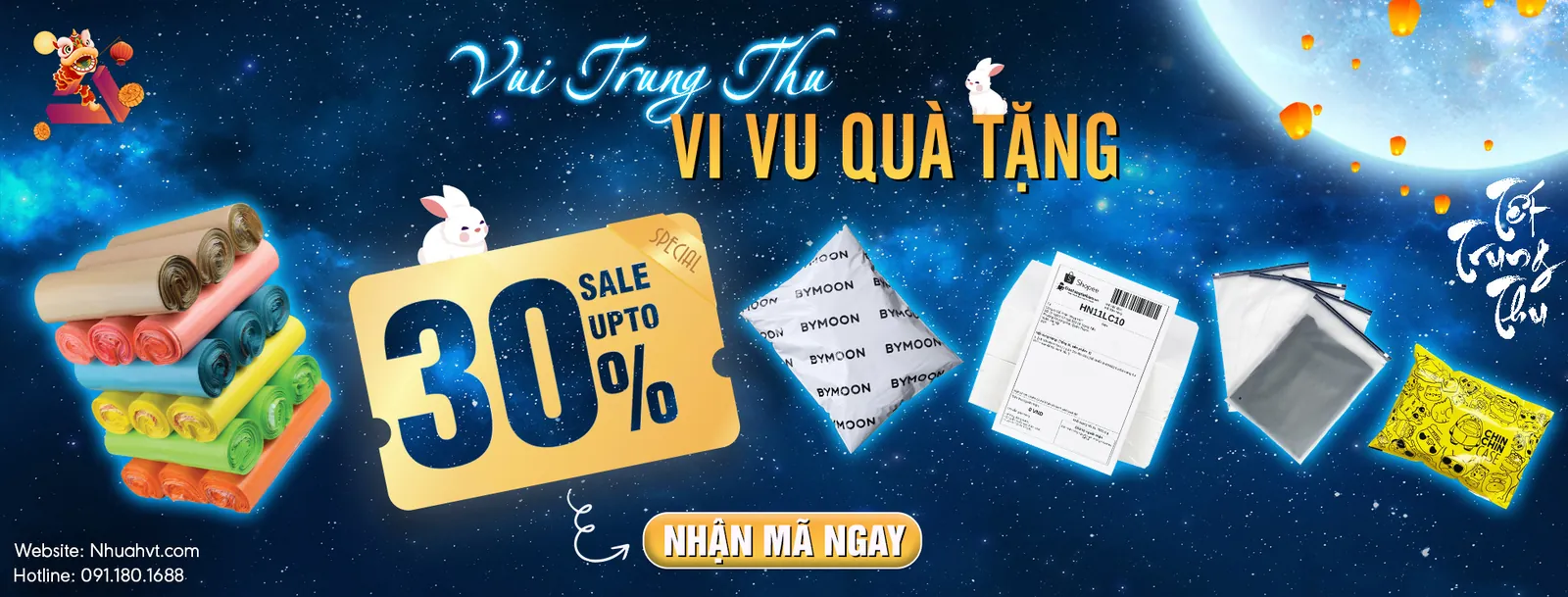 Túi gói hàng HVT sale mừng trung thu