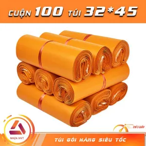 Túi gói hàng niêm phong - Cam - Size 32*45