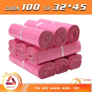 Túi gói hàng niêm phong - Hồng - Size 32*45