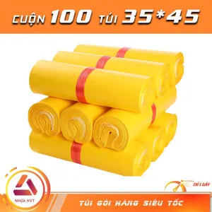 Túi gói hàng có băng keo - Vàng - size 35*45