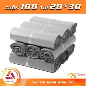 Túi gói hàng niêm phong - Xám - Size 20*30
