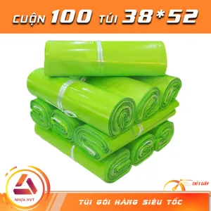 Túi gói hàng có băng keo - Xanh Neon - size 38*52