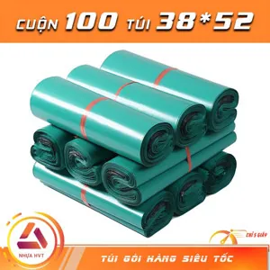 Túi gói hàng niêm phong - Xanh - Size 38*52