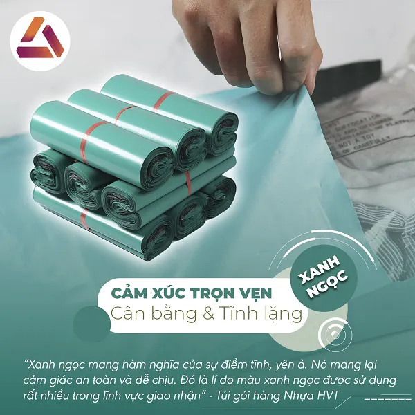 Túi gói hàng xanh ngọc