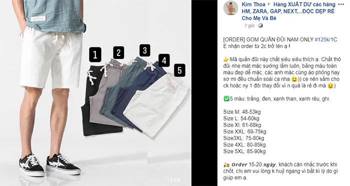 Hình thức bán hàng order