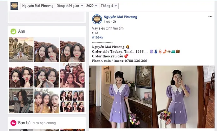 cách bán quần áo online trên trang cá nhân