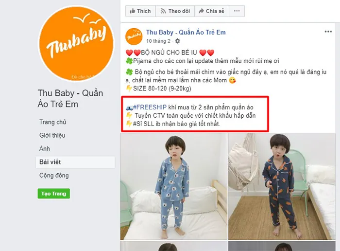 cách bán hàng quần áo trẻ em online hiệu quả bằng chính sách freeship