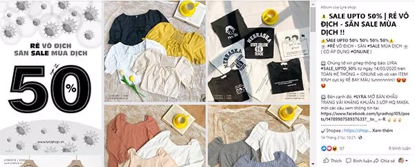 post bán quần áo khuyến mãi
