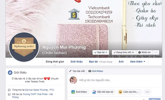 phần giới thiệu trang cá nhân