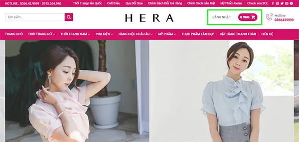 giao diện mục đăng ký trên website