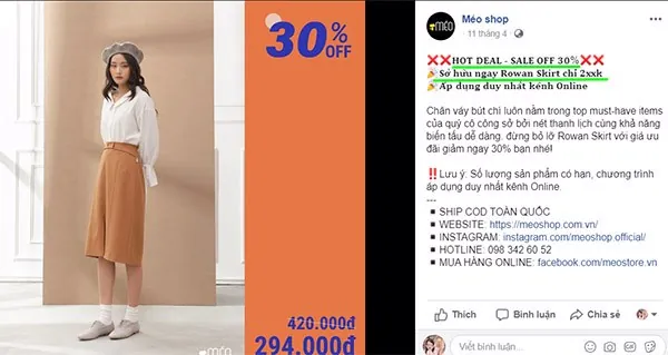 bài giới thiệu bán quần áo online