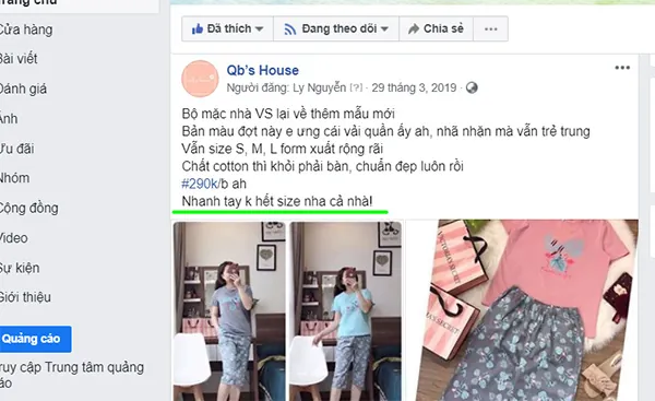 lời kêu gọi bán hàng