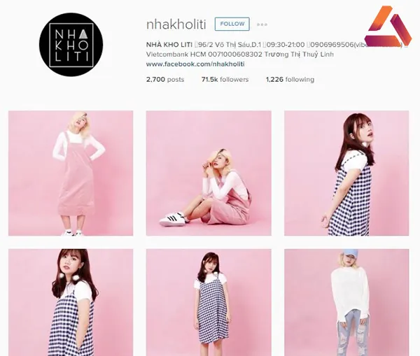 ảnh quần áo trên instagram