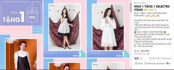 post khuyến mại mua 1 tặng 1