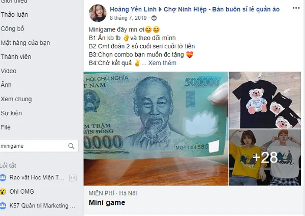 minigame tặng quà