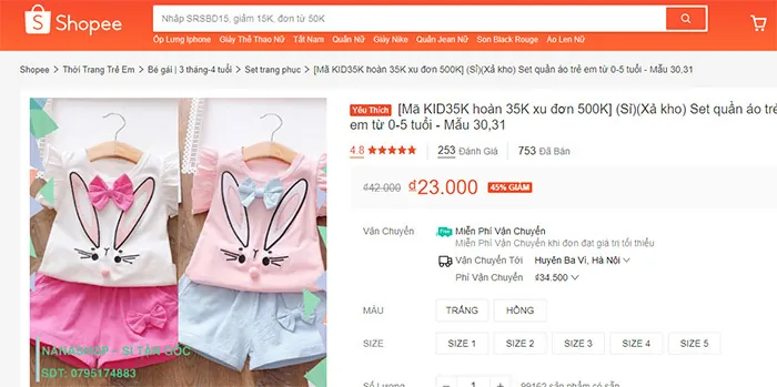 nhập mã cod nhận khuyến mãi trên shopee