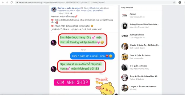 Đăng feedback bán hàng