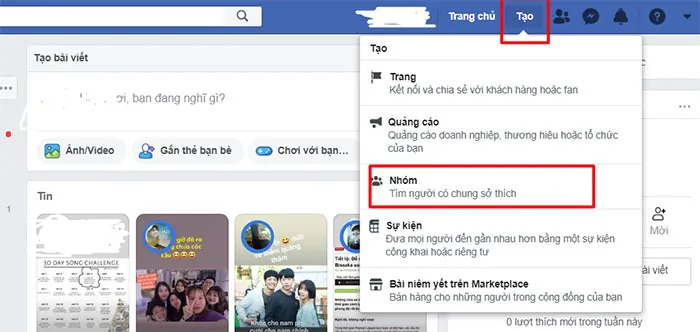 cách tạo nhóm facebook