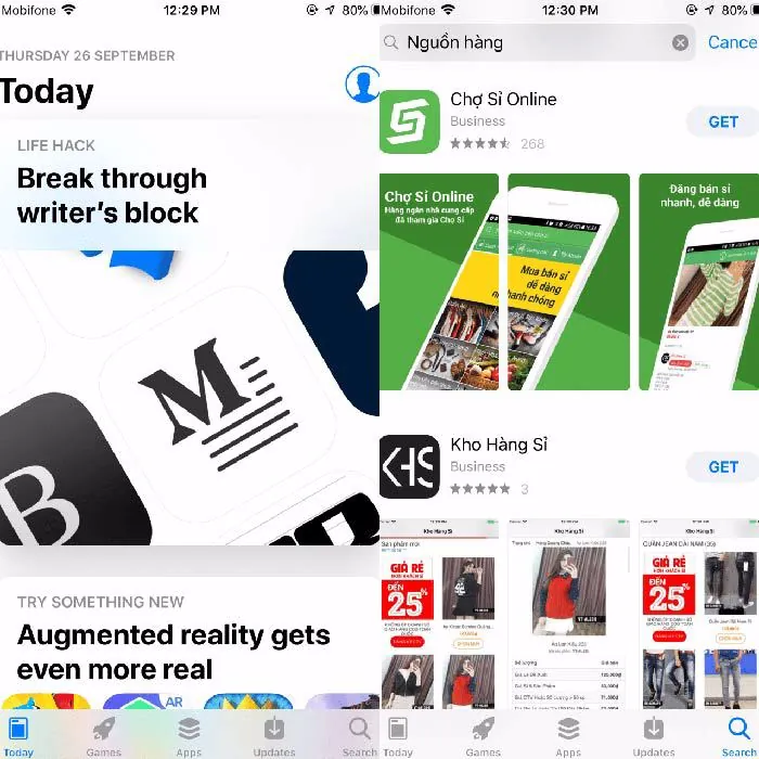 app tìm nguồn hàng
