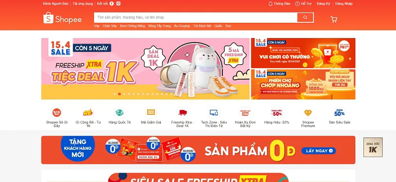 Shopee là sàn thương mại điện tử lớn nhất Việt Nam