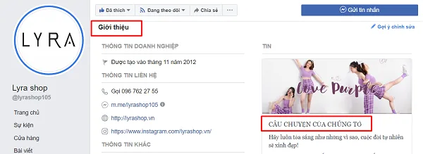 Cập nhật nội dung trên fanpage