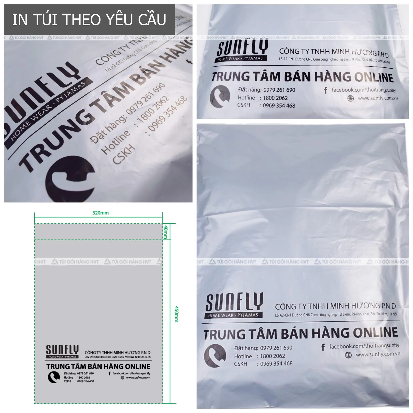 Túi gói hàng in logo thương hiệu