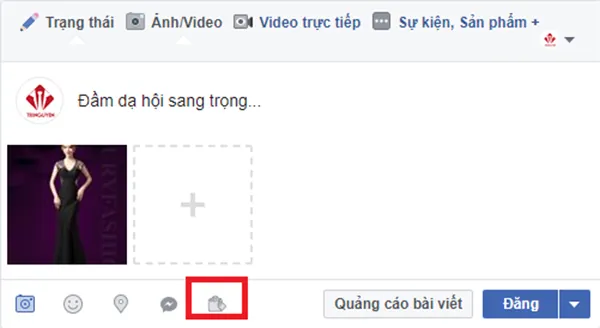 giao diện gắn ảnh thẻ trong bài viết