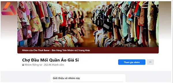 cách tham gia group bán quần áo
