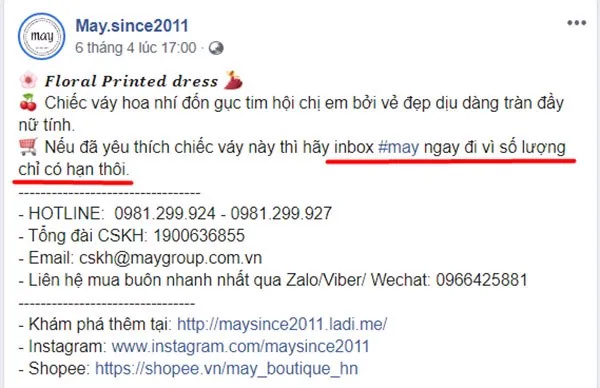 lời kêu gọi bán hàng