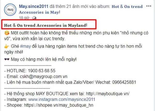 phần mở đầu cách đăng bán quần áo online