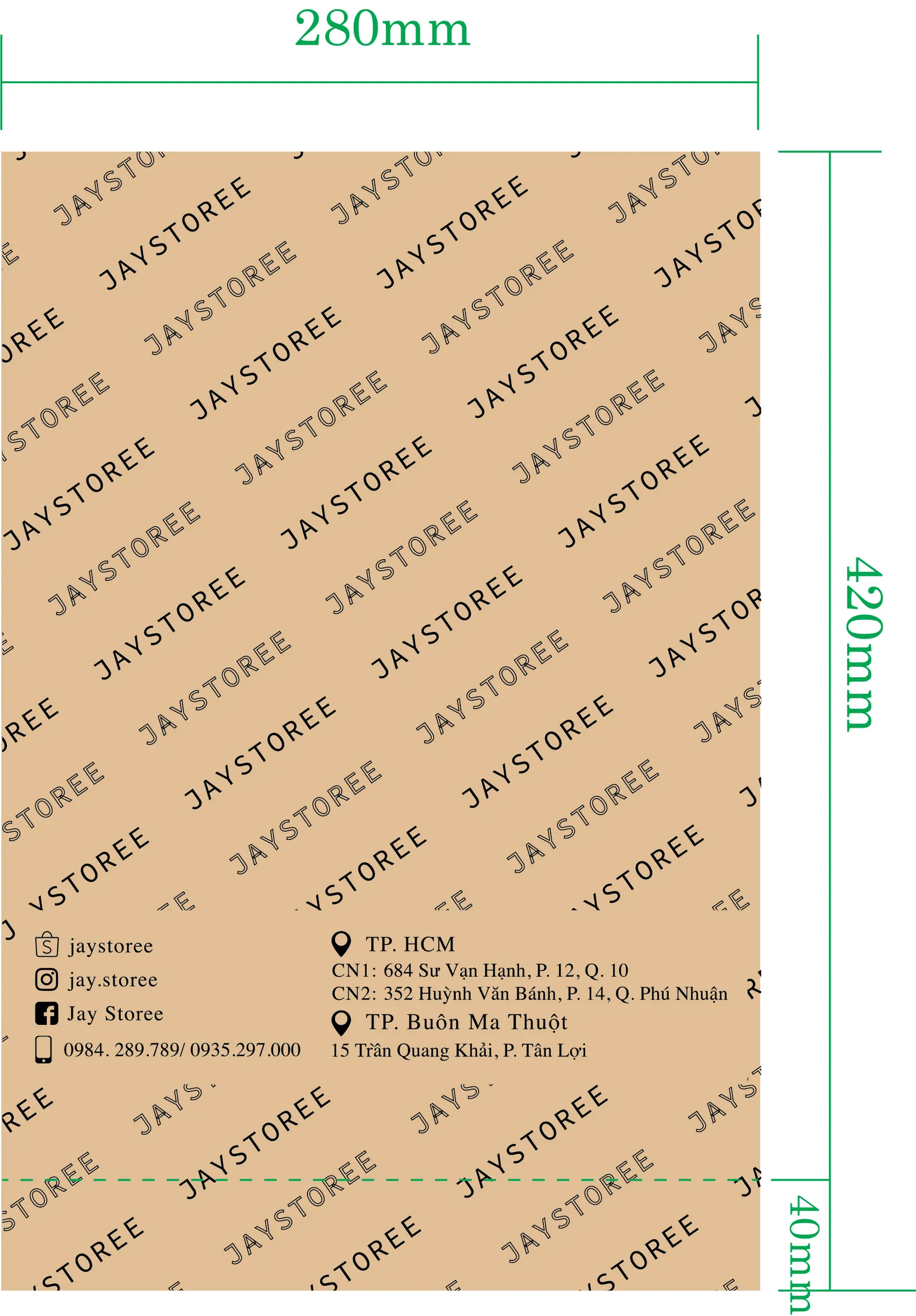 thiết kế túi gói hàng in logo